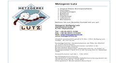 Desktop Screenshot of metzgereilutz.de