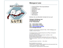 Tablet Screenshot of metzgereilutz.de